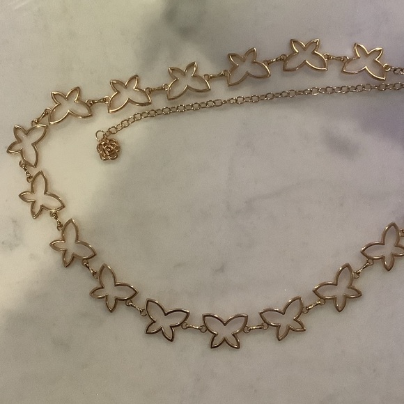 nOir Jewelry Gold Plated Butterfly Chain Belt, Brand New - Picture 3 of 3